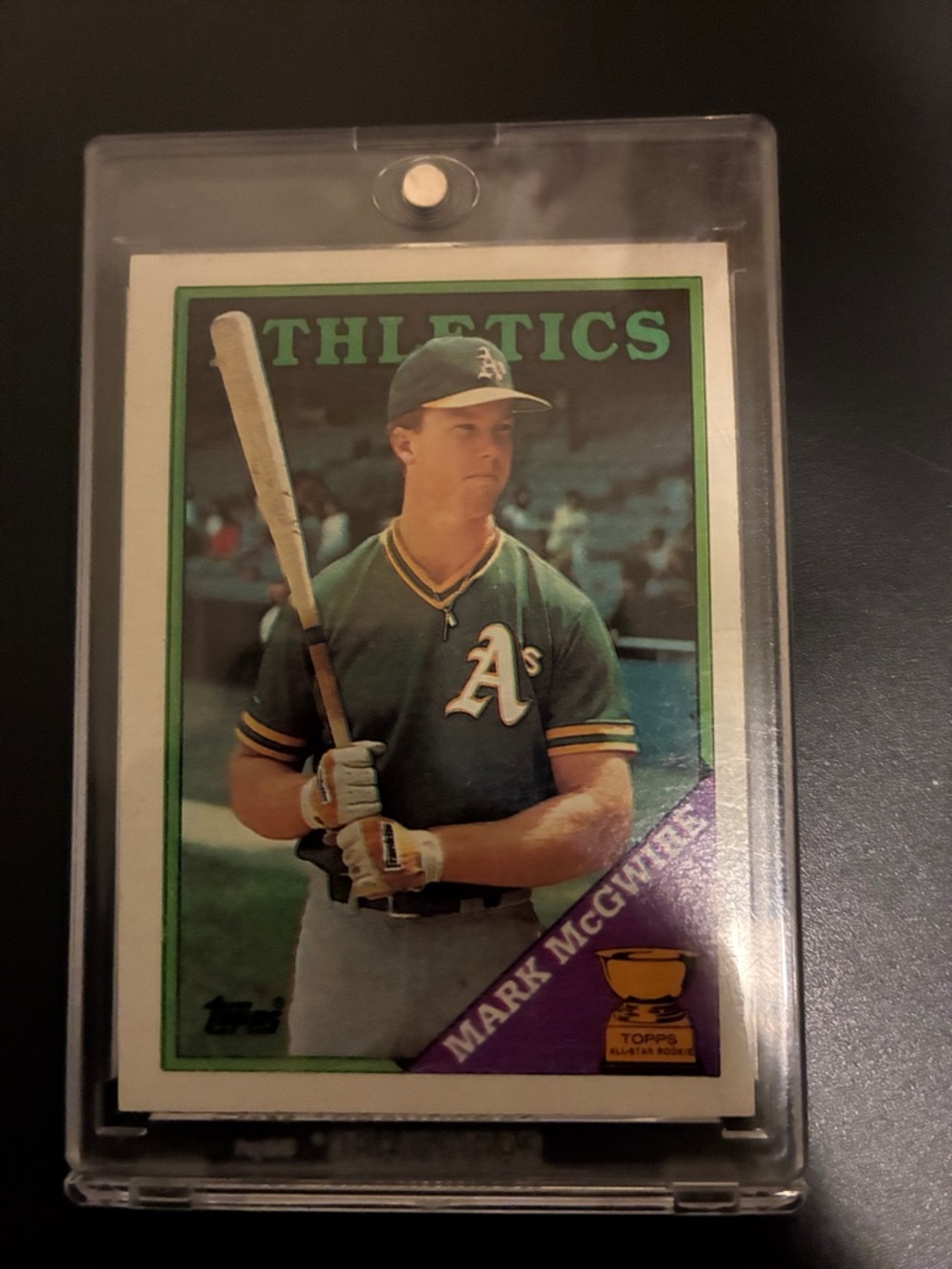 Topps Green and Purple Oakland Athletics Baseball Card